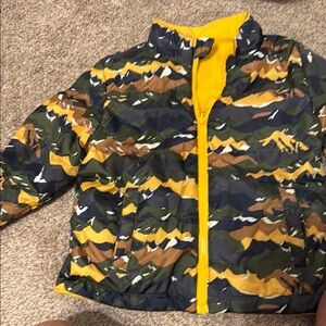 Source Unknown Kids Camo Puffer Jacket - Yellow, Green, Brown